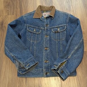 Levi's Blue Denim Jacket with Brown Collar